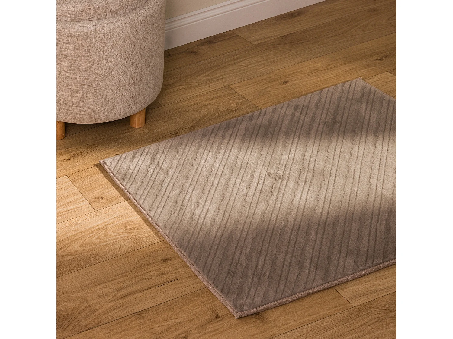 Badteppich Pufos Hellbraun 60x80