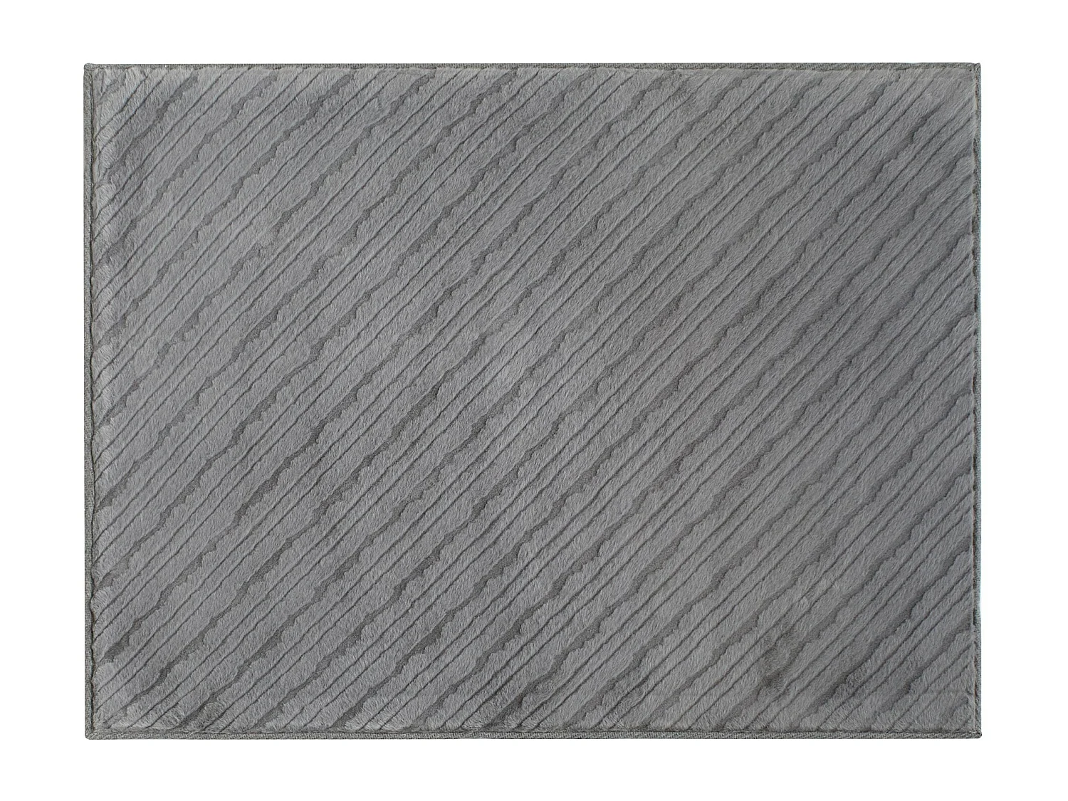 Badteppich Pufos Mittelgrau 60x80