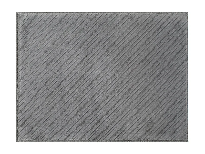 Badteppich Pufos Mittelgrau 60x80