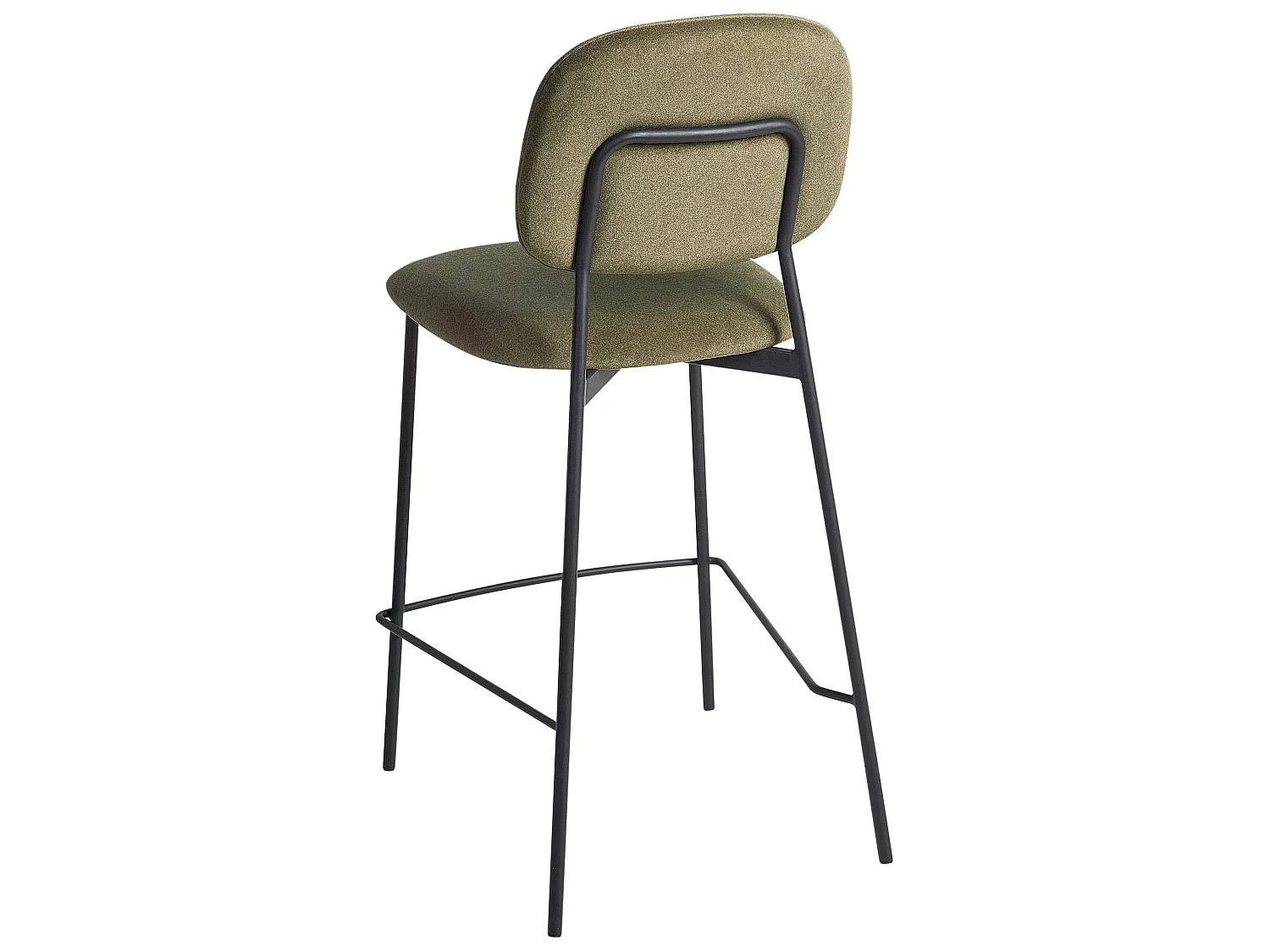 Lot de 2 chaises de bar DUETTE Velours Vert olive