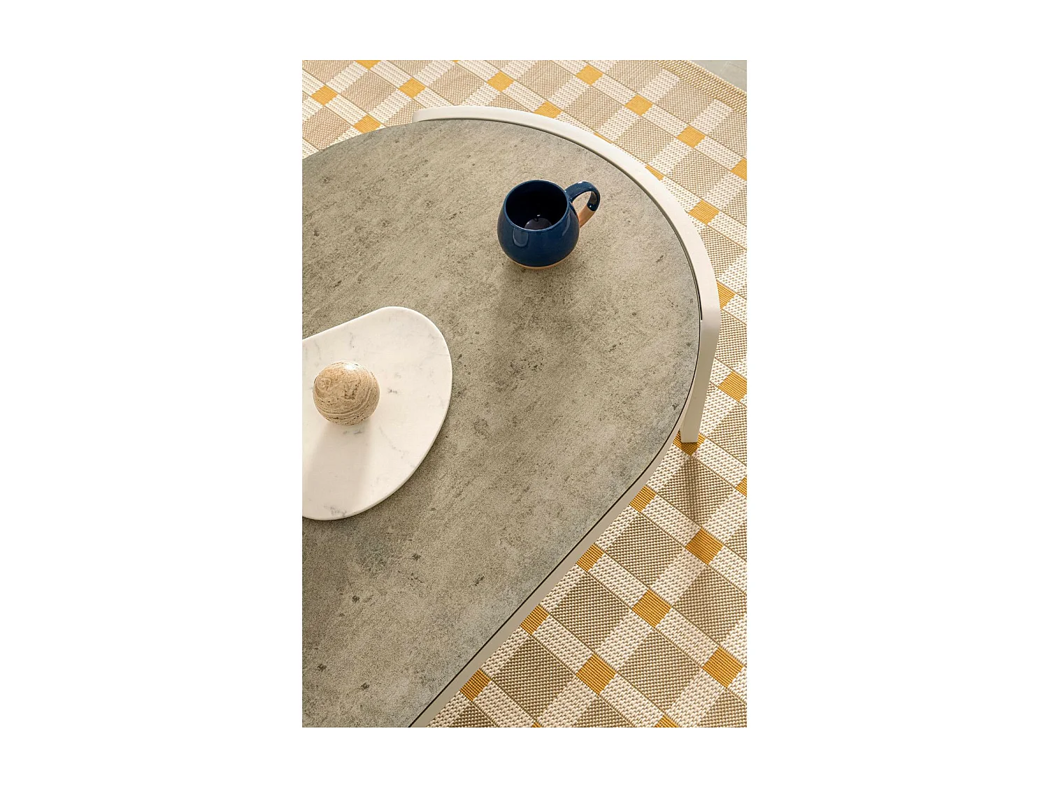 Salon de jardin en aluminium et coussins en toile (set de 4) - ARCACHON