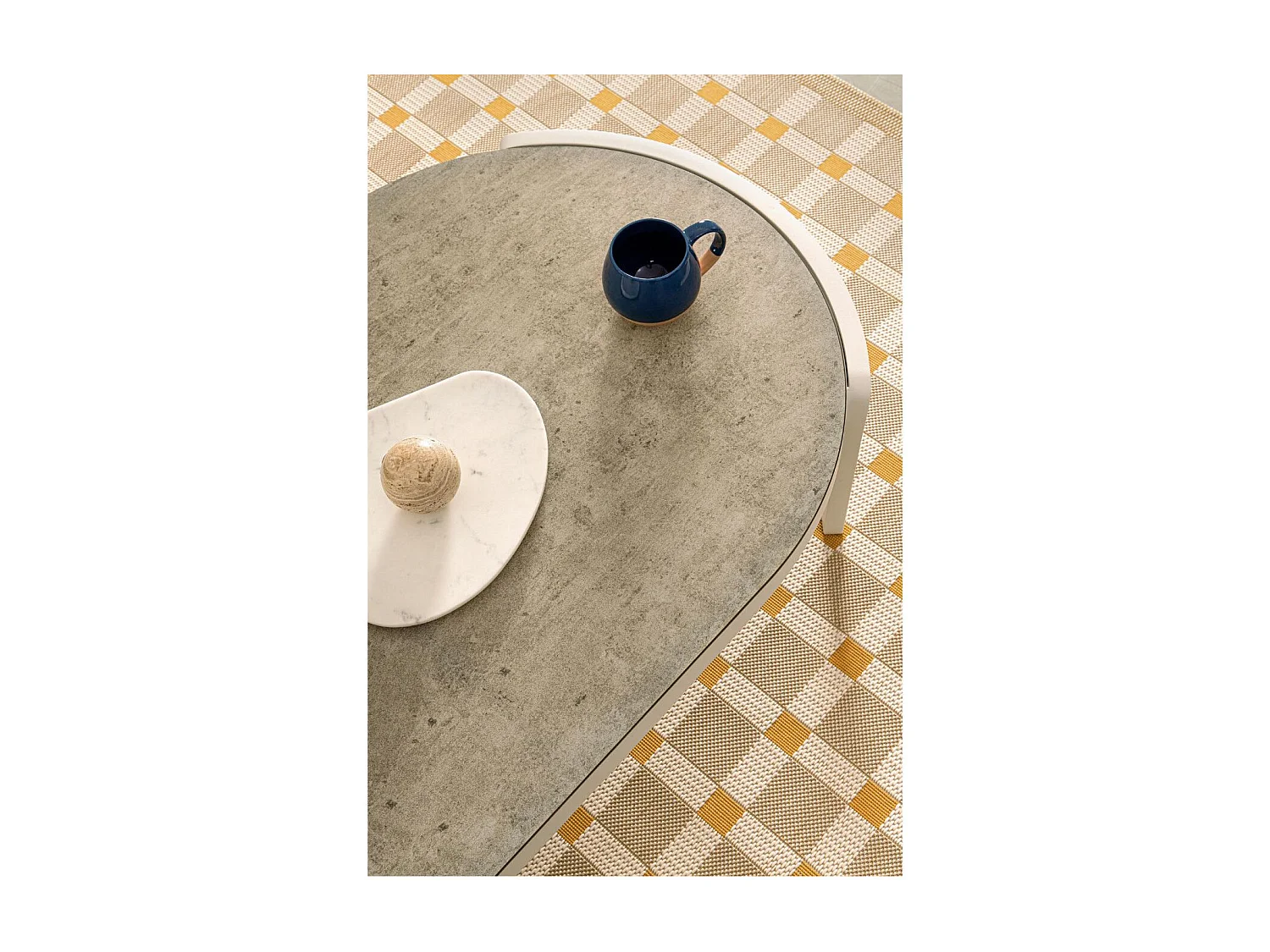 Salon de jardin en aluminium et coussins en toile (set de 4) - ARCACHON