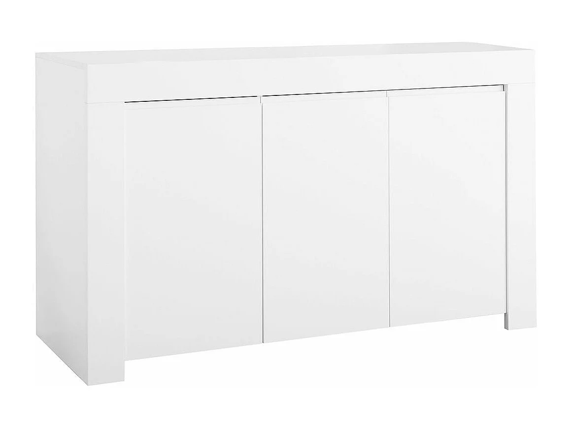 FIRMIN - Buffet 3 Portes Blanc Finition Mat