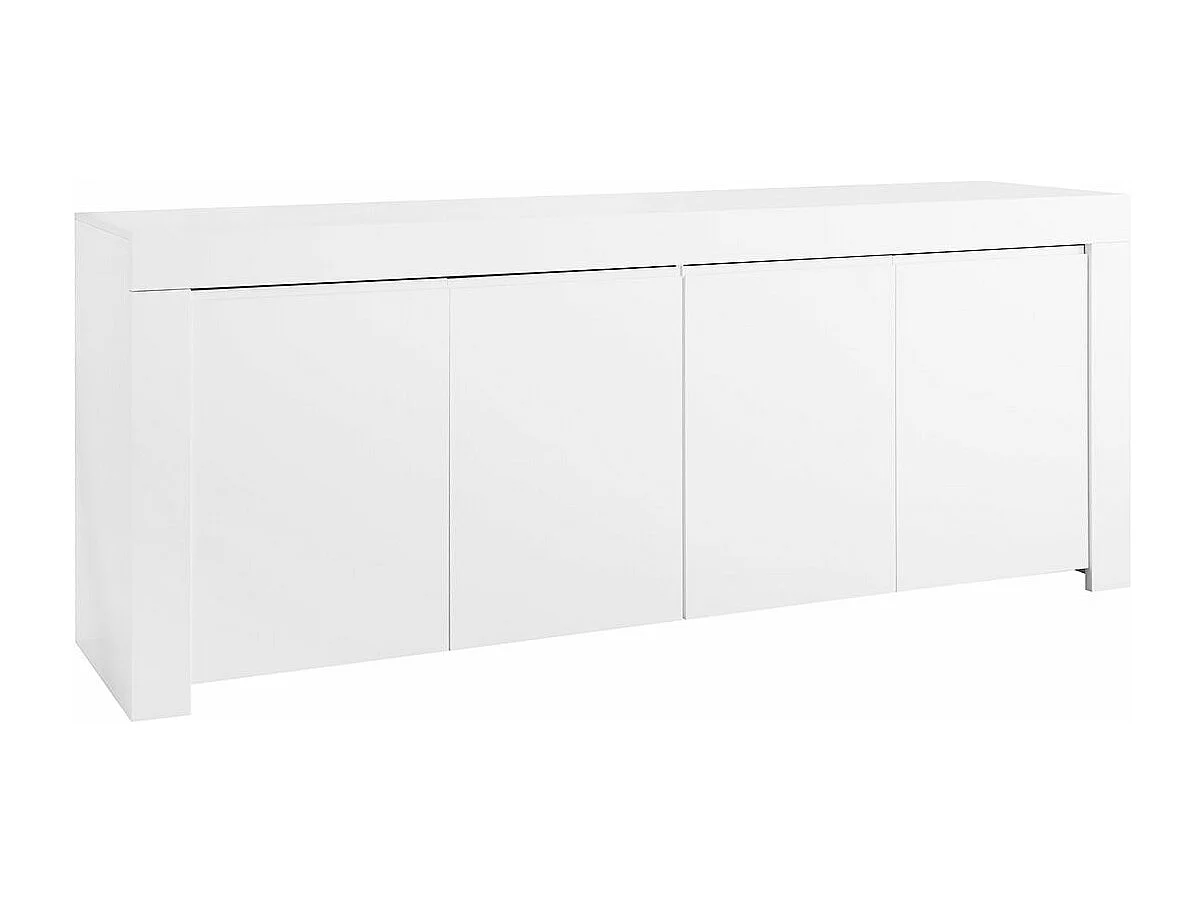 FIRMIN - Buffet 4 Portes Blanc Finition Mat