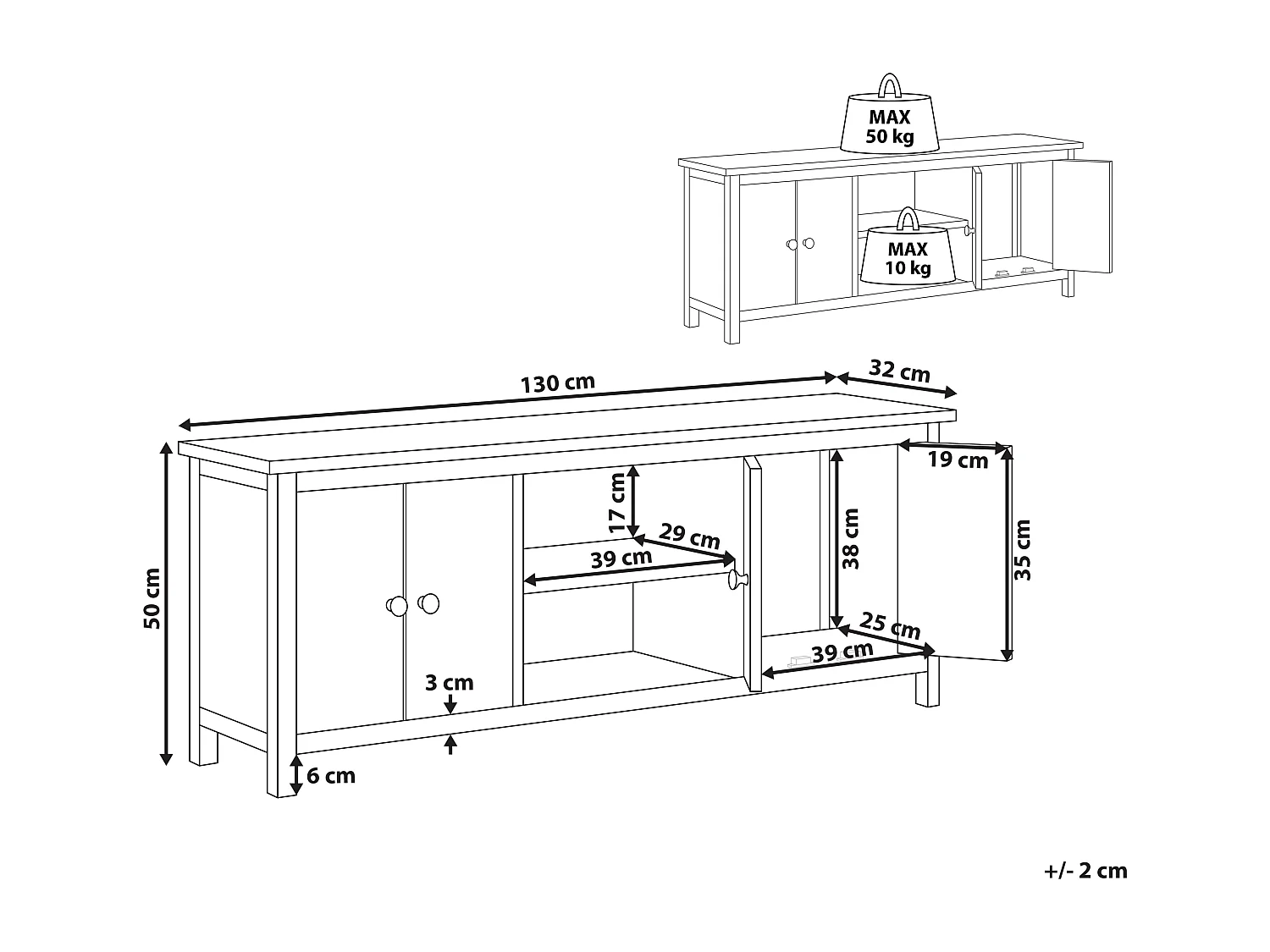 TV-Möbel SALTON Holz Braun