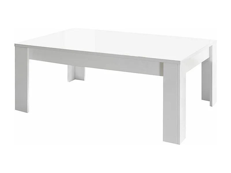 WESTY - Table Basse Rectangulaire Blanc Finition Mat