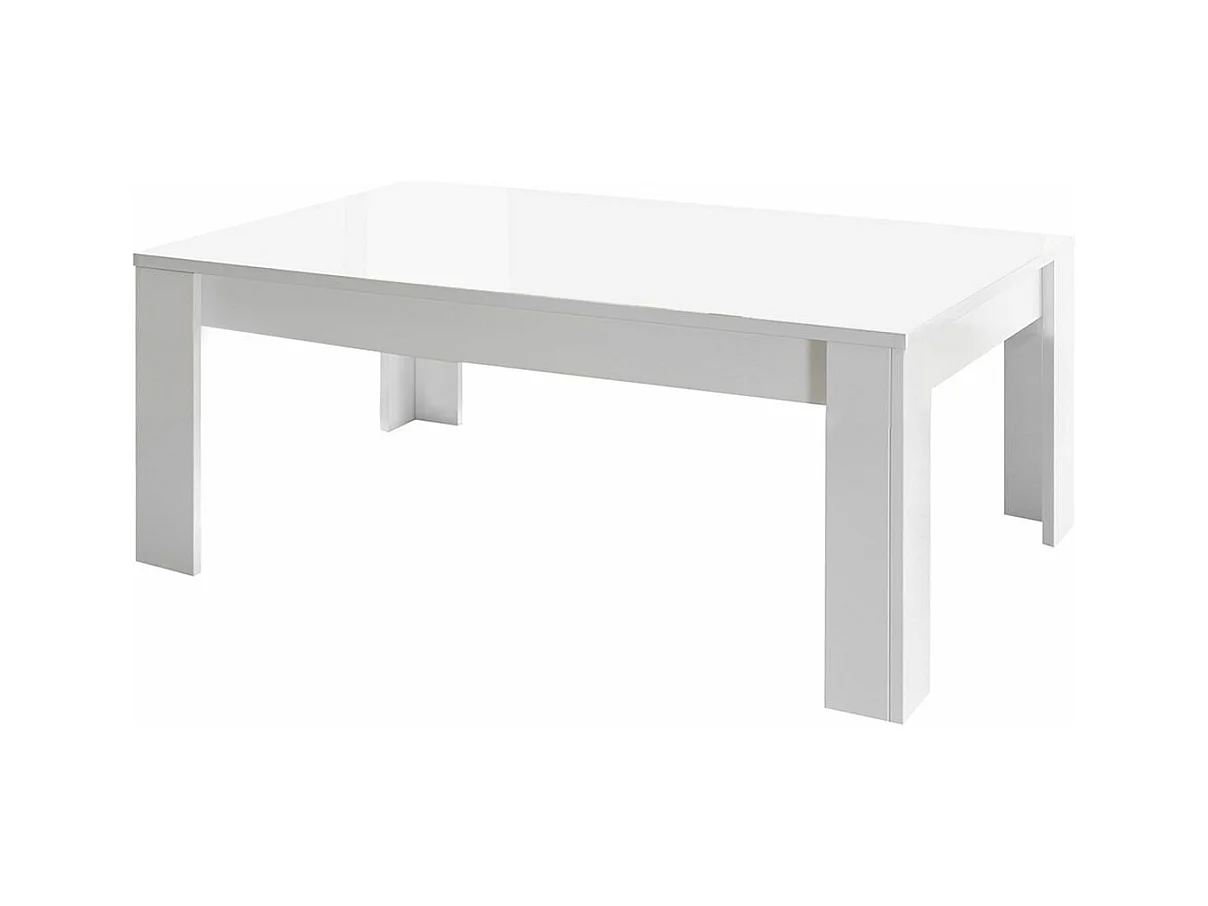 WESTY - Table Basse Rectangulaire Blanc Finition Mat