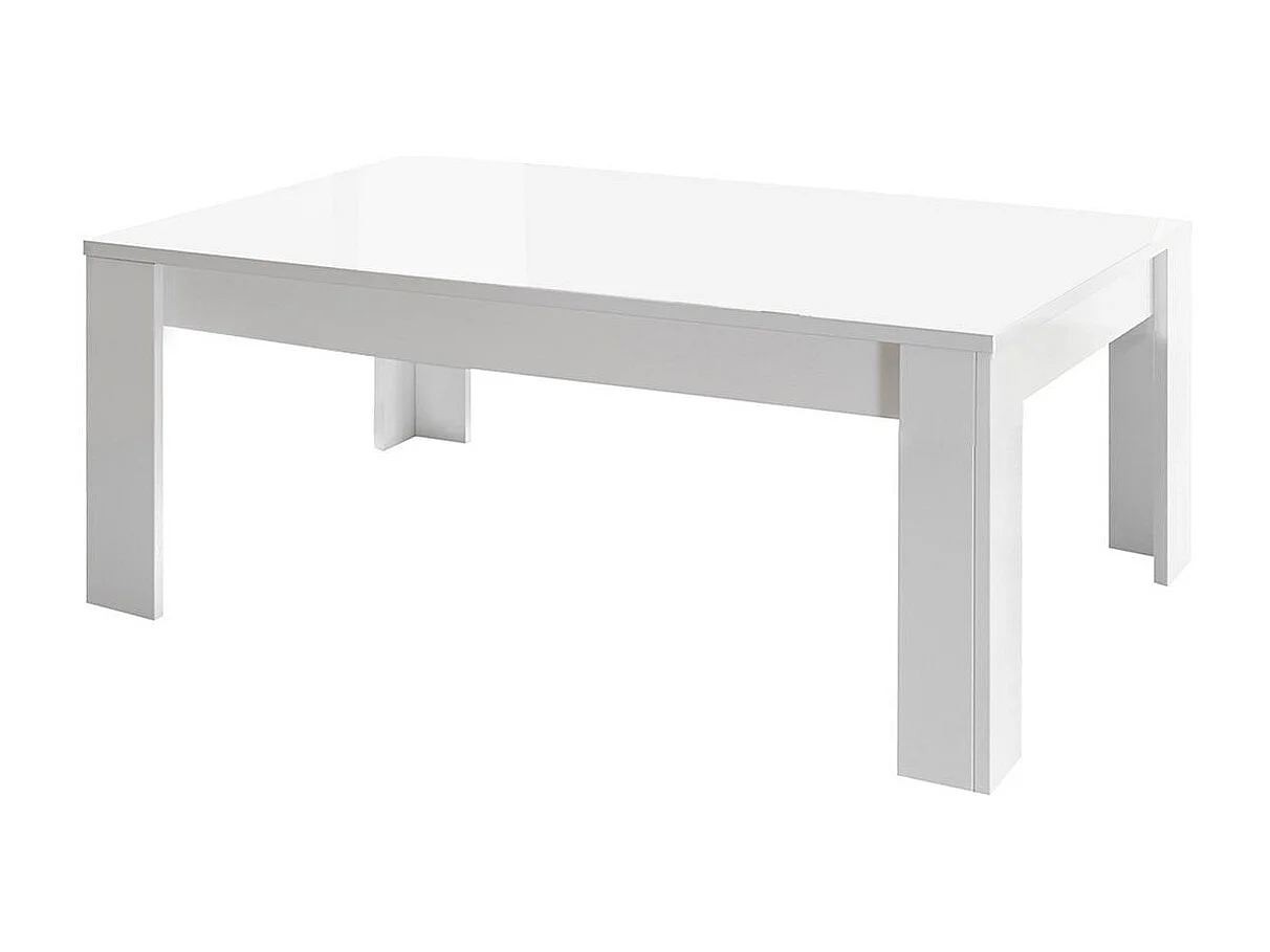 WESTY - Table Basse Rectangulaire Blanc Finition Mat
