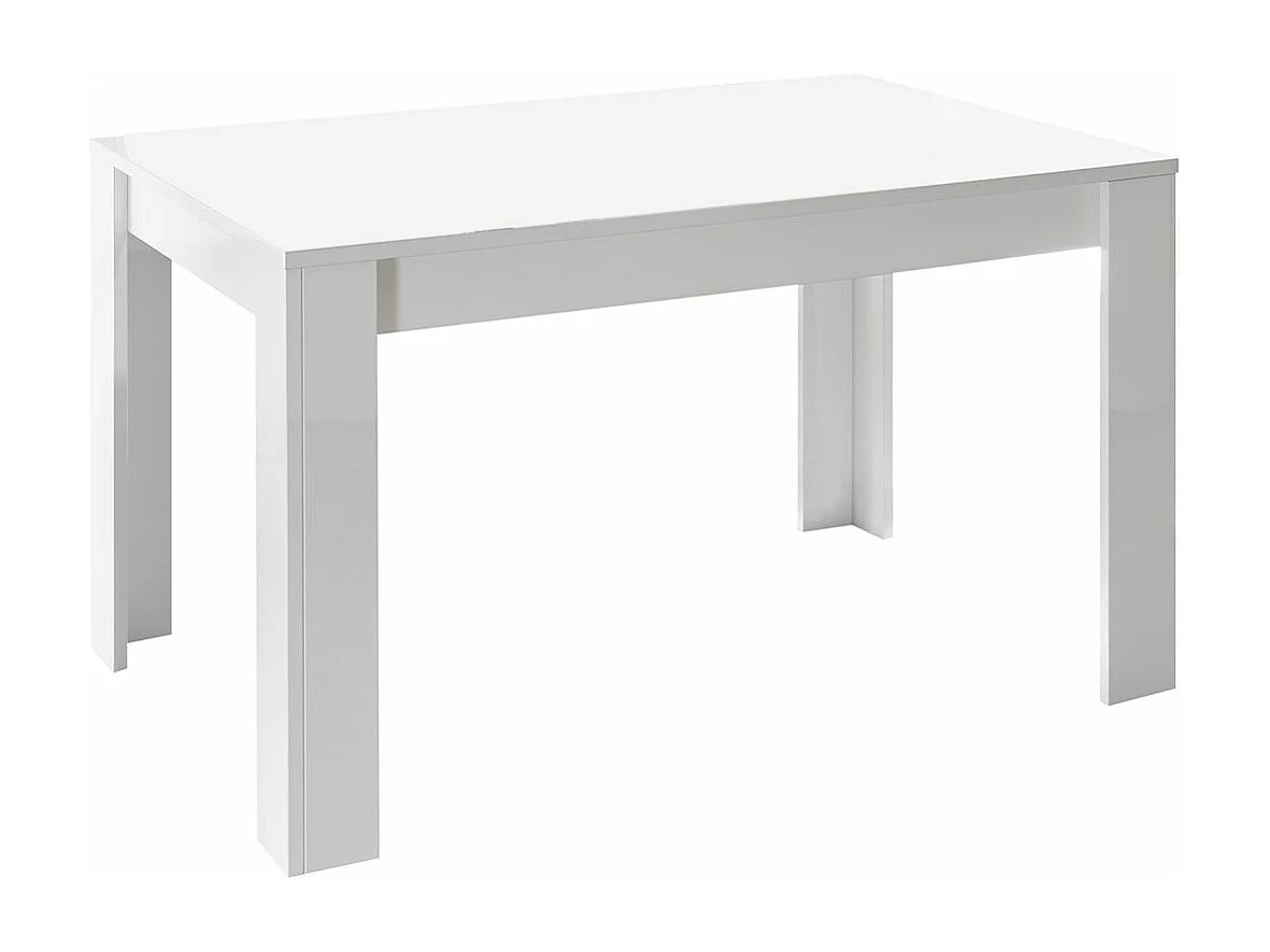 WESTY - Table Repas Extensible Blanc Finition Mat