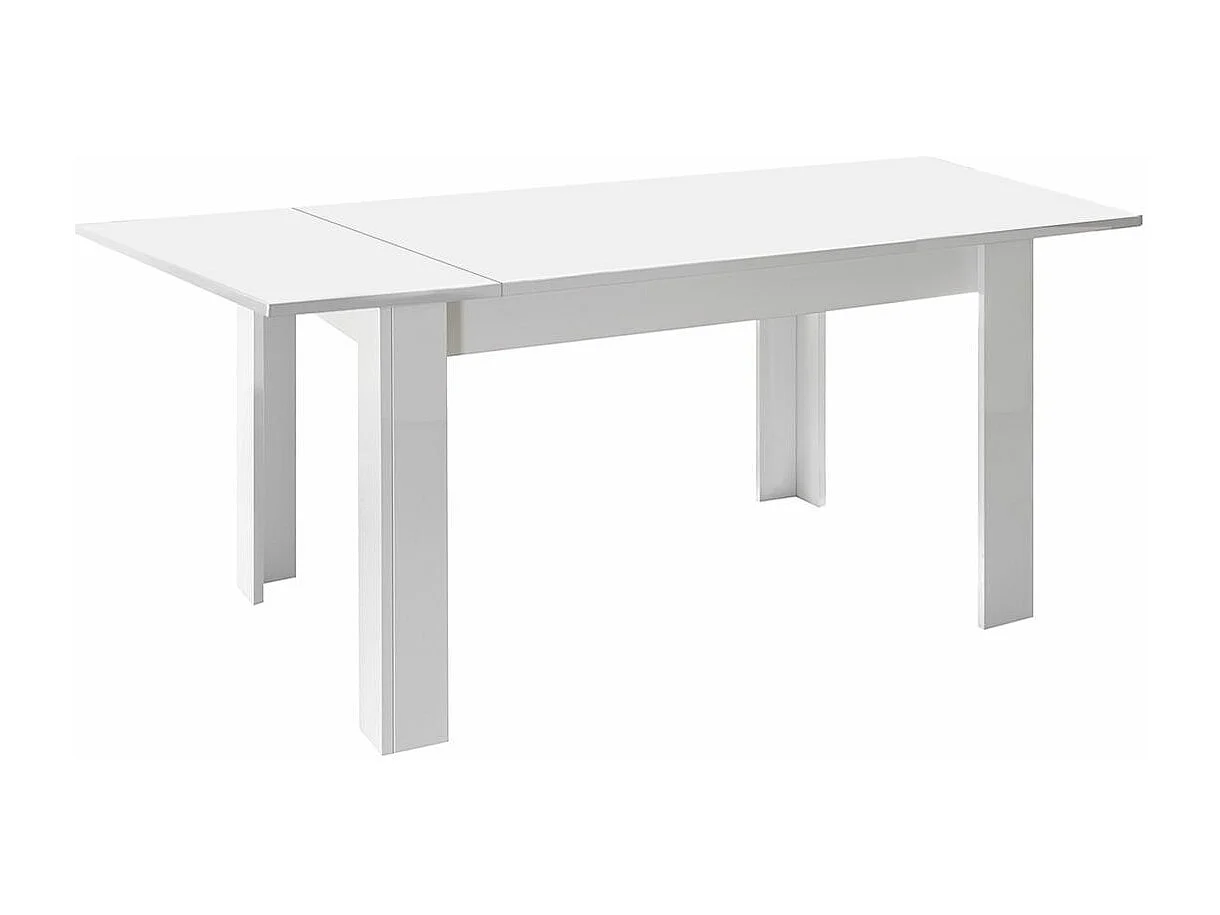 WESTY - Table Repas Extensible Blanc Finition Mat