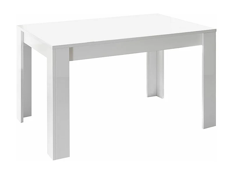 WESTY - Table Repas Extensible Blanc Finition Mat