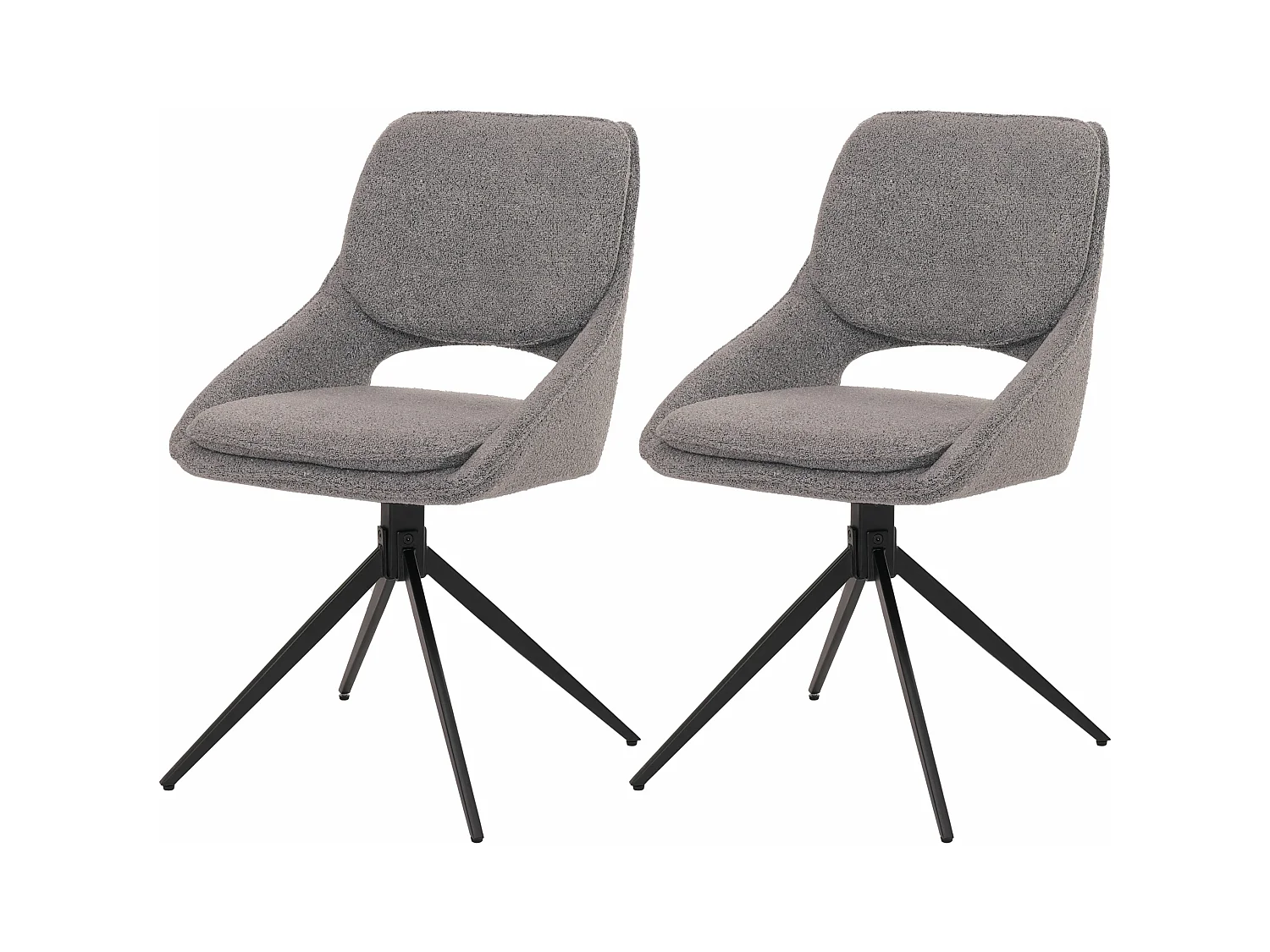 Chaise de salle à manger MCW-N73 (lot de 2),  gris