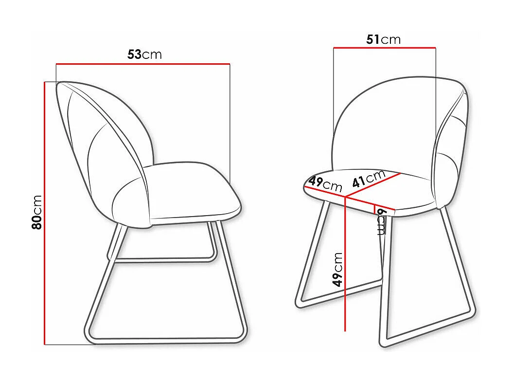 Cadeira Sparks 202, Tecido, Metal, Madeira, 80x51x53cm