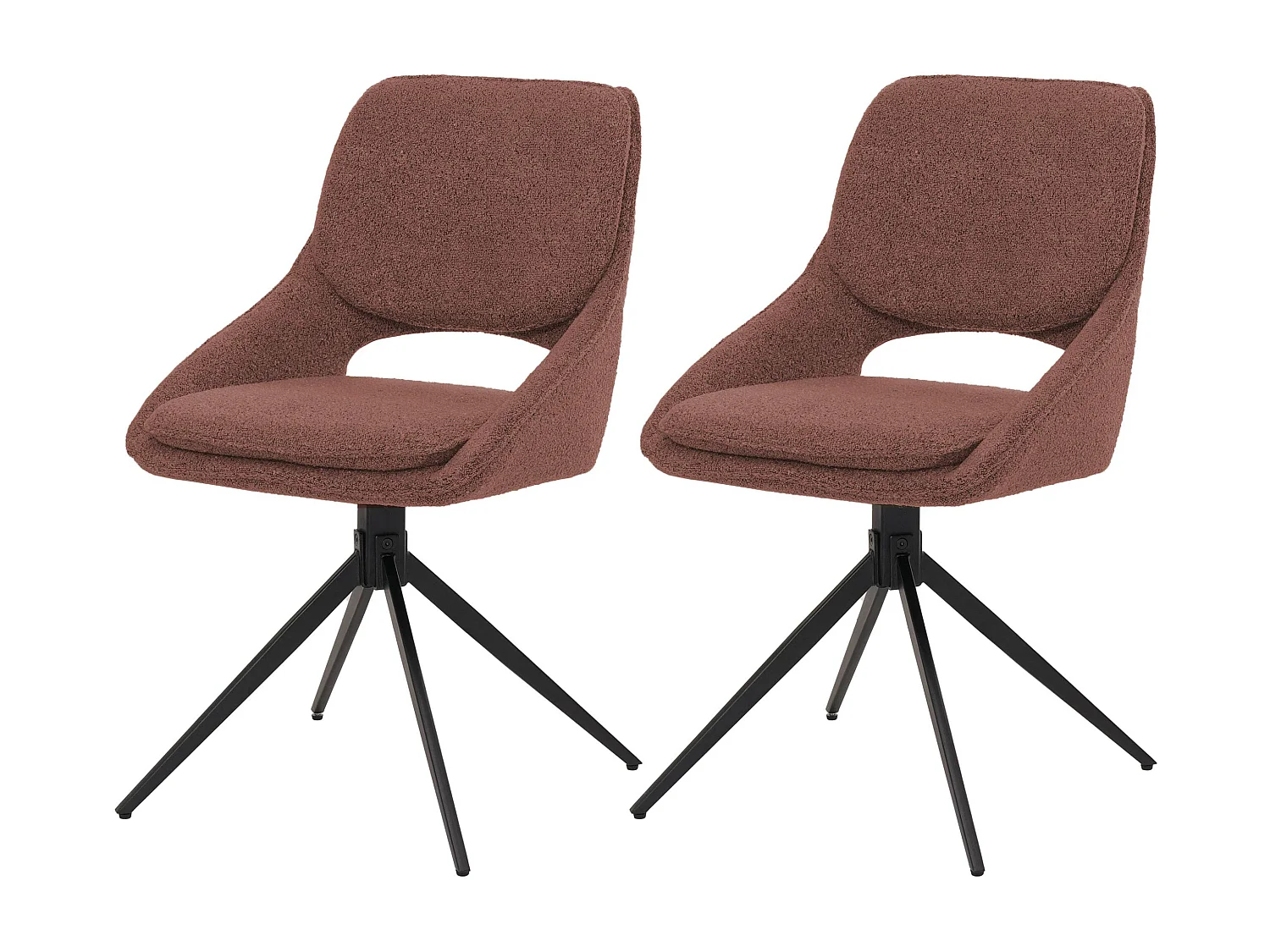 Chaise de salle à manger MCW-N73 (lot de 2),  marron