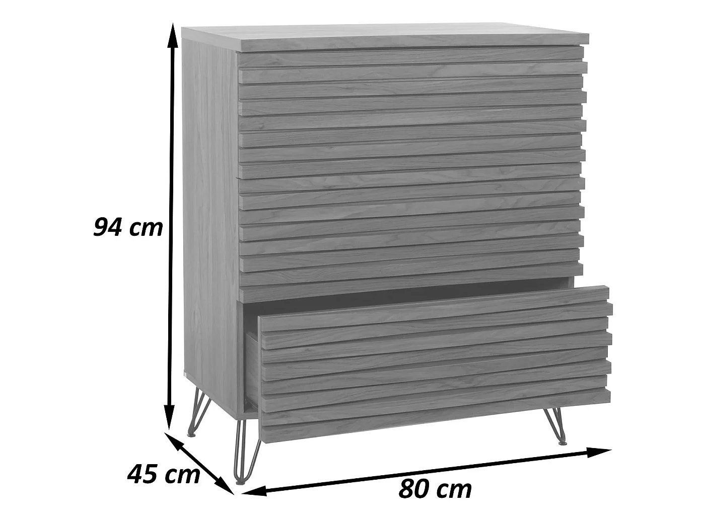 Komoda MCW-M49,  orzechowy wygląd