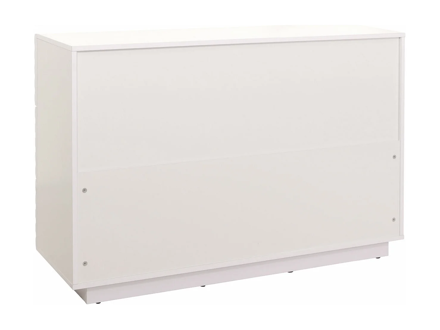 Kommode MCW-M52, Schrank Sideboard, 3D-Design Schubladen Push-to-open, 81x120x42cm Hochglanz weiß