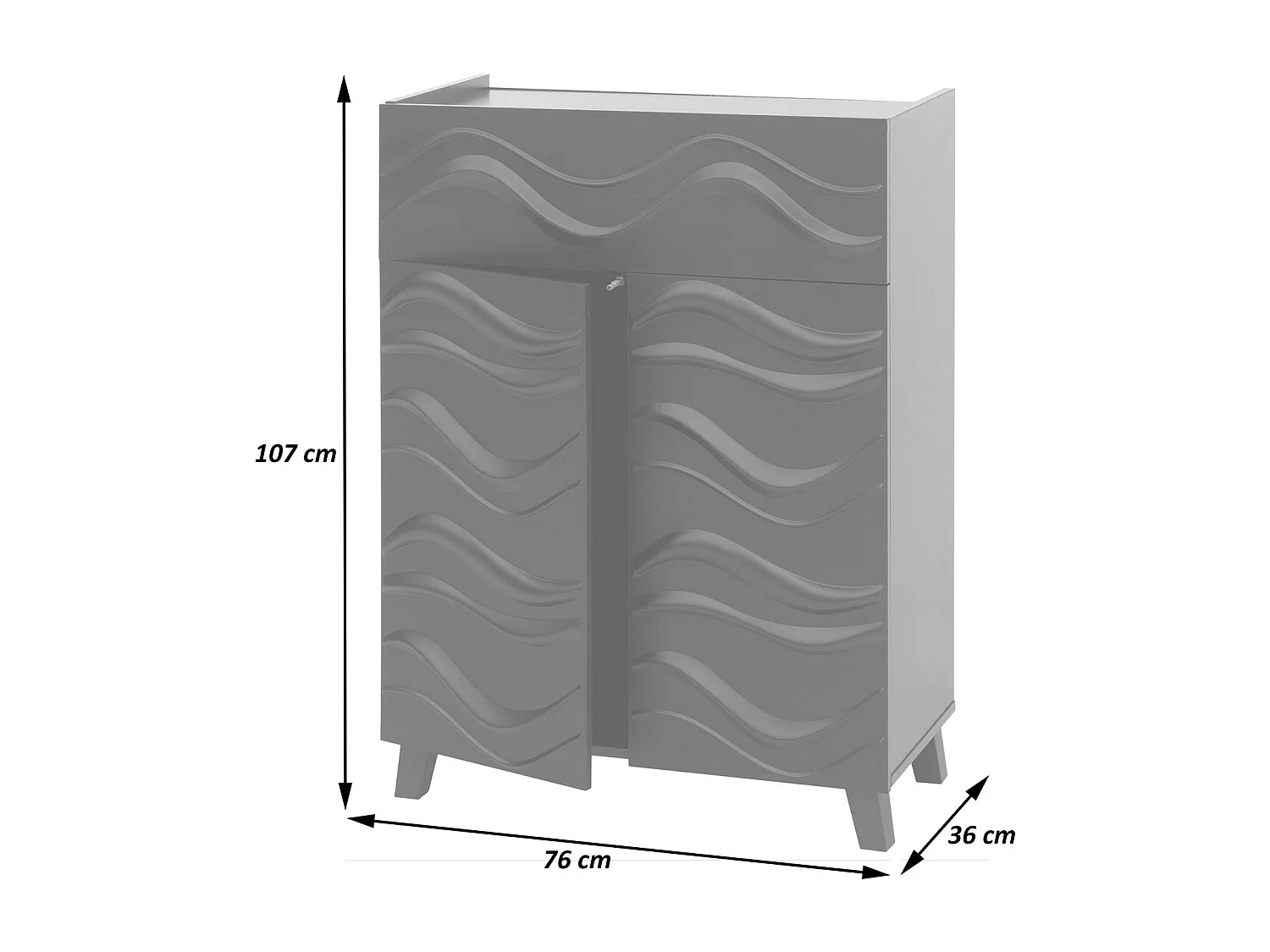 Komoda MCW-N86,  biały