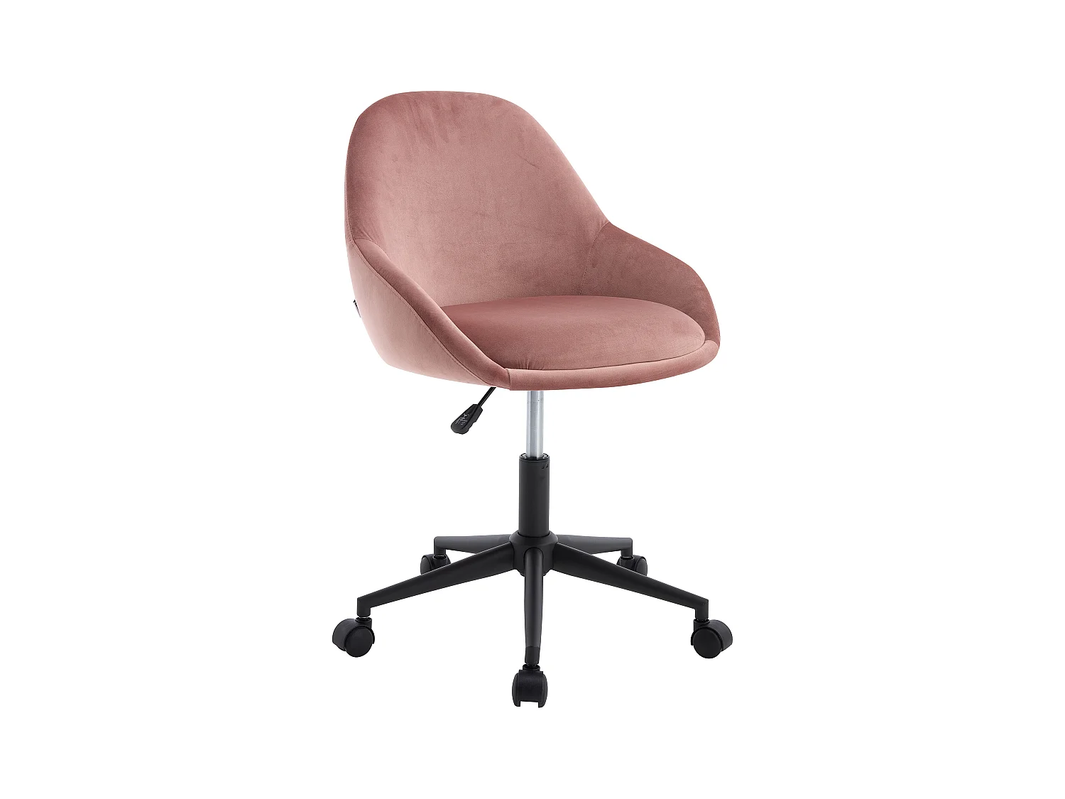 Silla de oficina - Terciopelo - Rosa - Altura regulable - NAODY