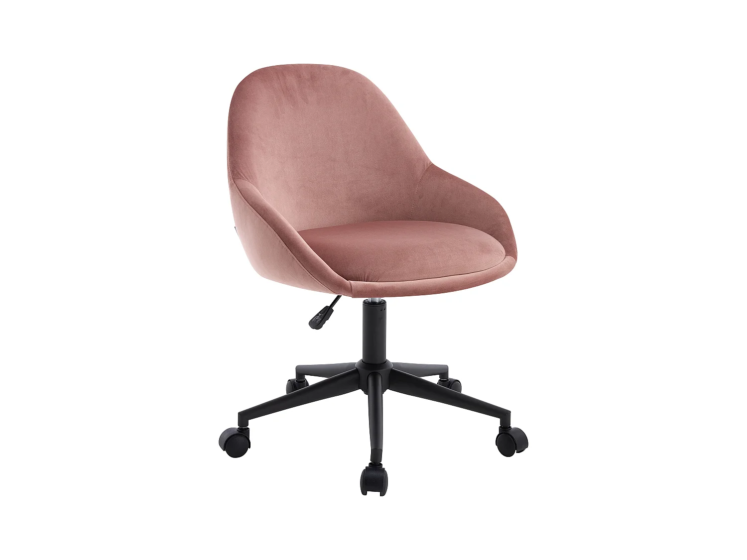 Silla de oficina - Terciopelo - Rosa - Altura regulable - NAODY
