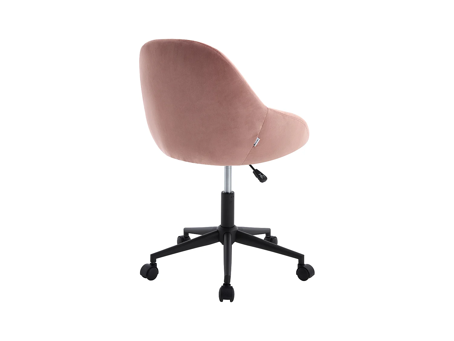 Silla de oficina - Terciopelo - Rosa - Altura regulable - NAODY