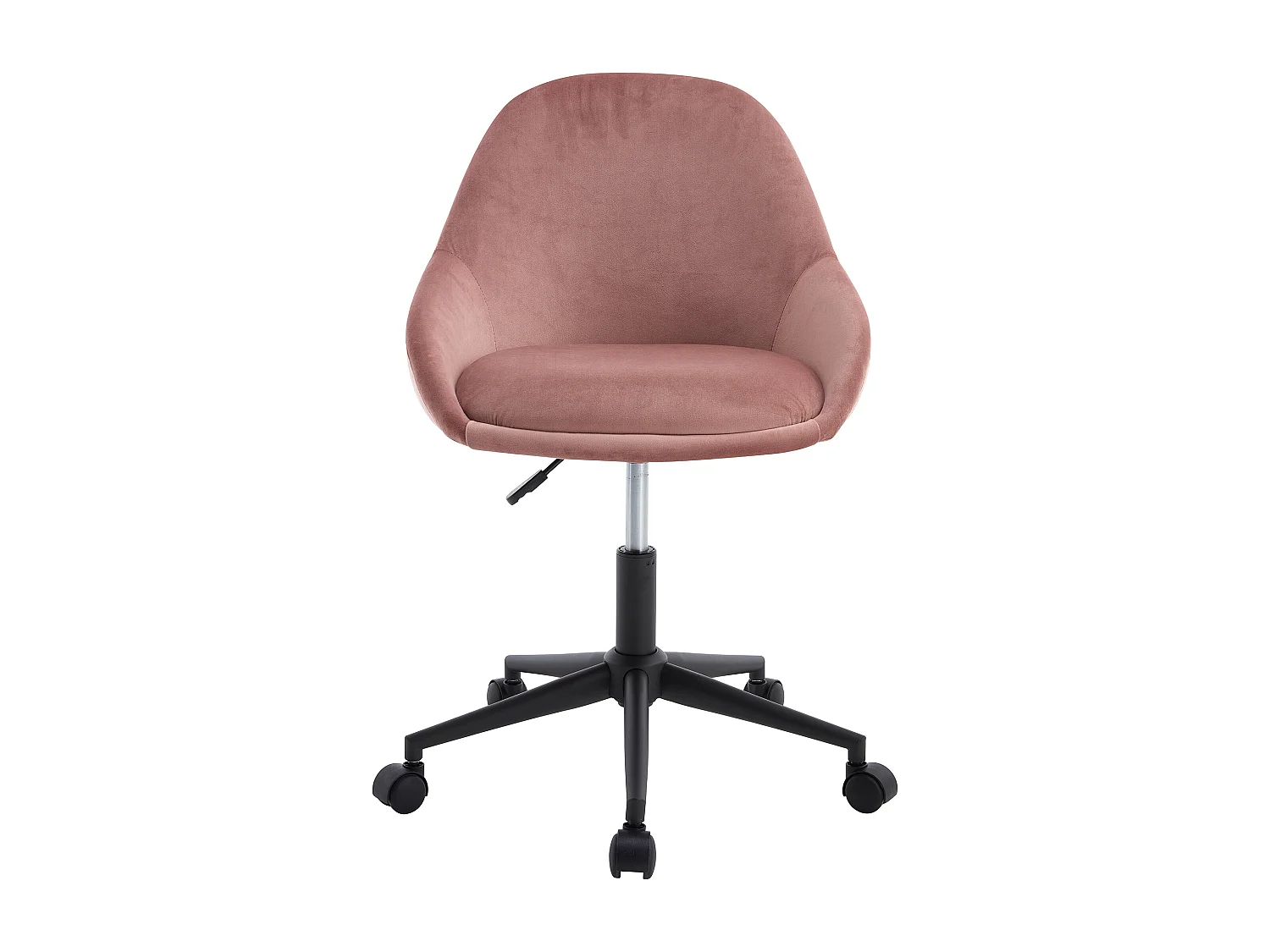 Chaise de bureau - Velours - Rose - Hauteur réglable - NAODY