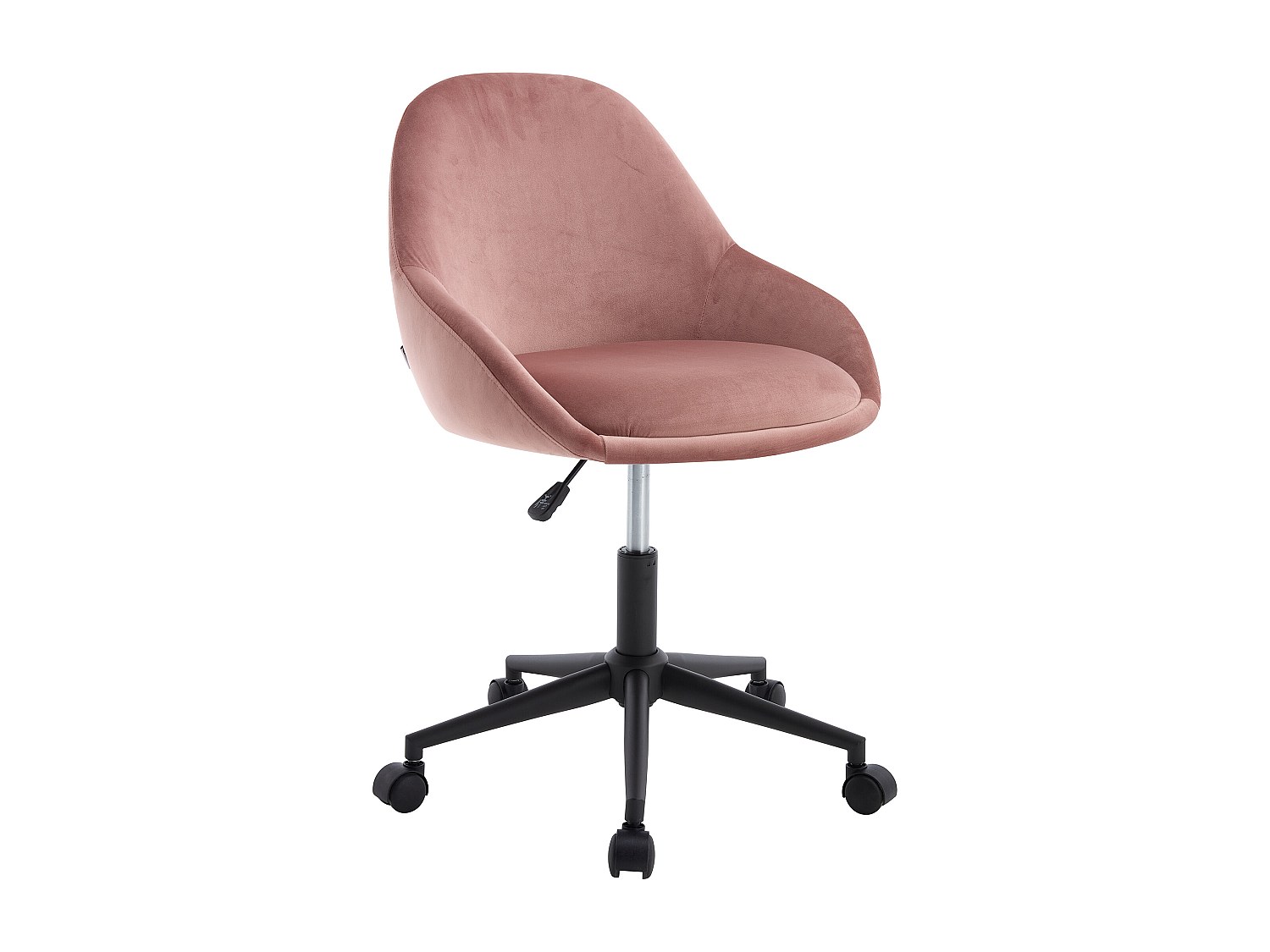 Bürostuhl höhenverstellbar - Samt - Rosa - NAODY günstig online kaufen