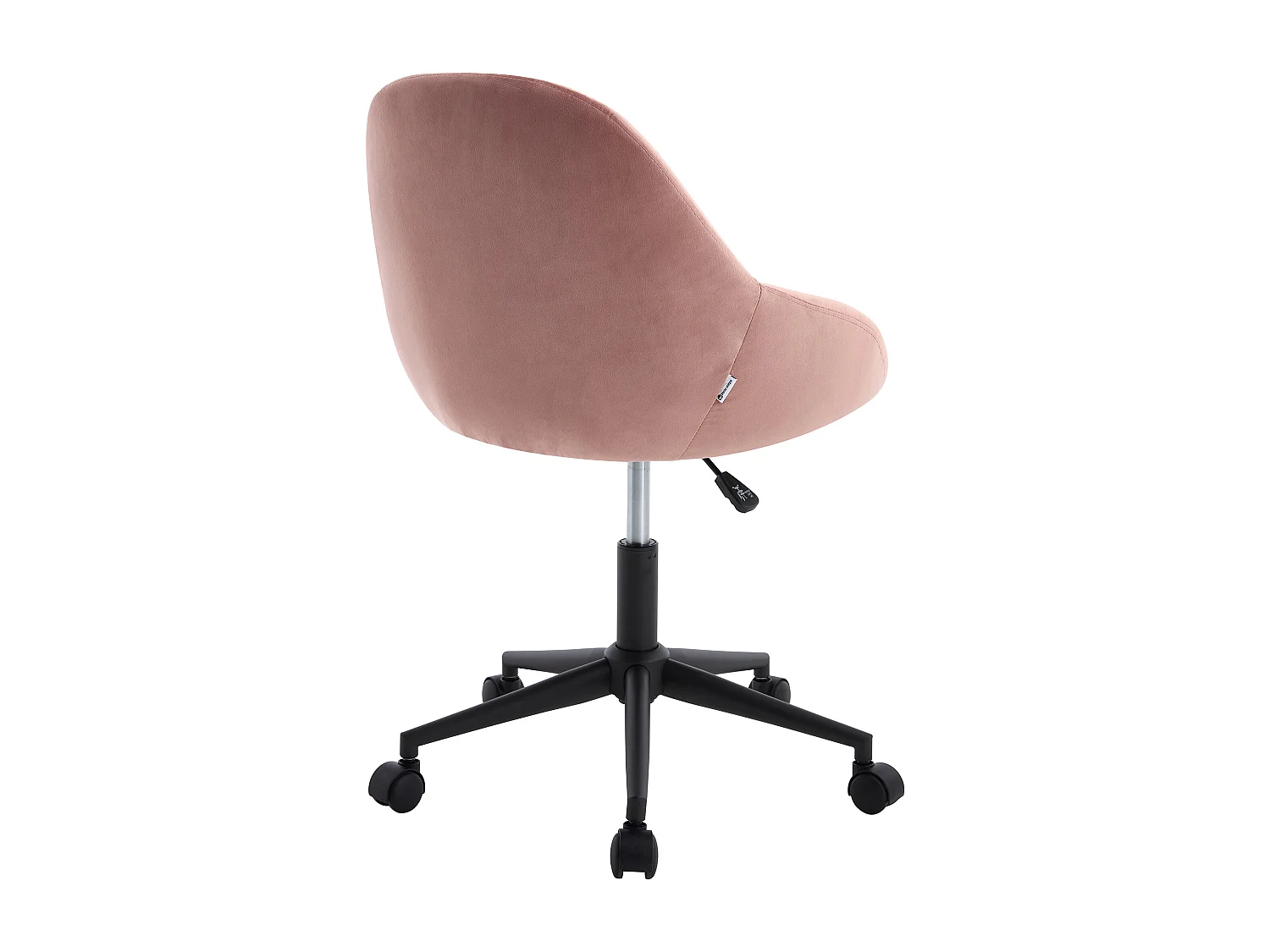 Chaise de bureau - Velours - Rose - Hauteur réglable - NAODY