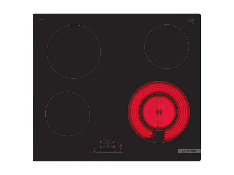 Bosch Plaque de cuisson vitrocéramique 60cm 4 feux 6600w noir - PKF611BB8H