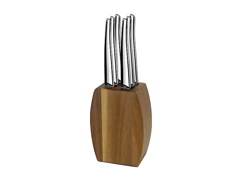 Jet - Bloc bois d'acacia 6 couteaux steak