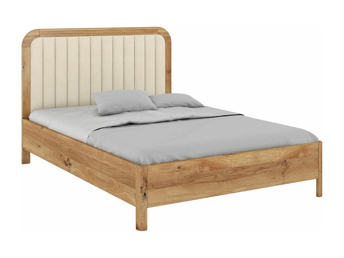 Łóżko dębowe Visby MODENA BC, 180X200, lakier naturalny/ecru