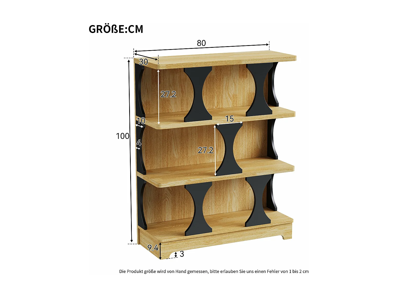 Bibliothèque design moderne creuse,80cmx100cm