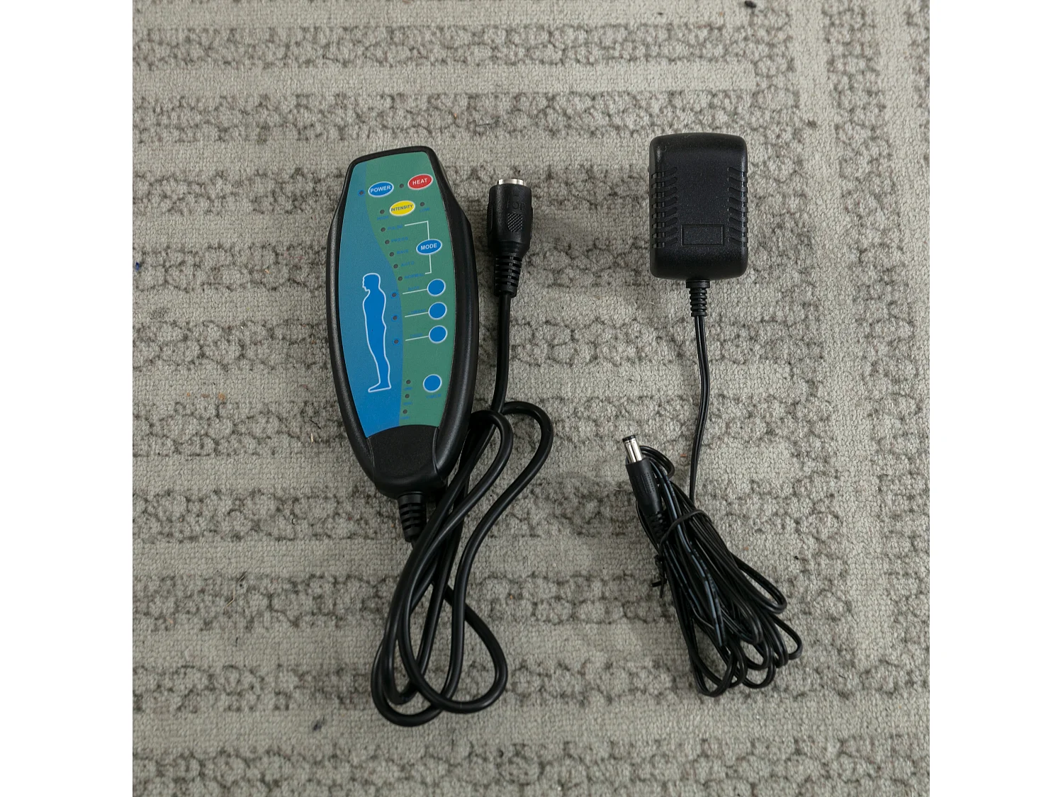 Fauteuil de massage en cuir pu avec repose-pieds,brun,d79 cm×h106cm