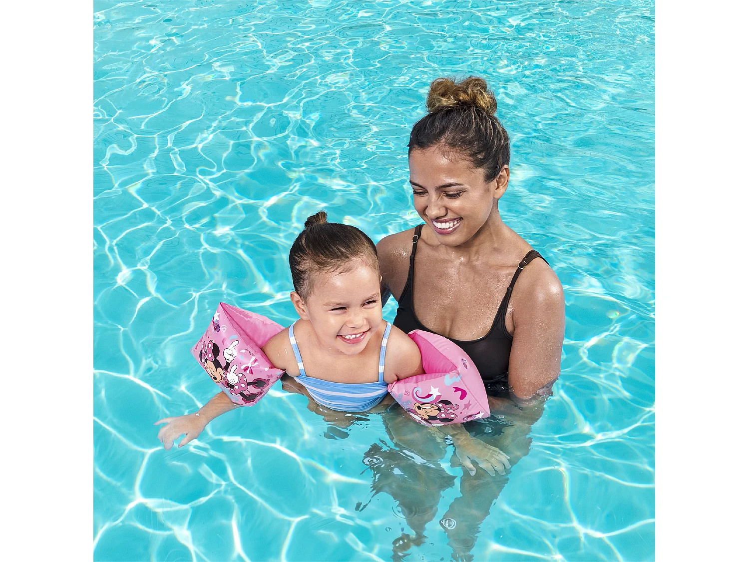 Braccioli Gonfiabili per Bambini da 3 a 6 Anni Bestway 17x12 cm Design di Minnie Mouse Doppia Camera D'Aria