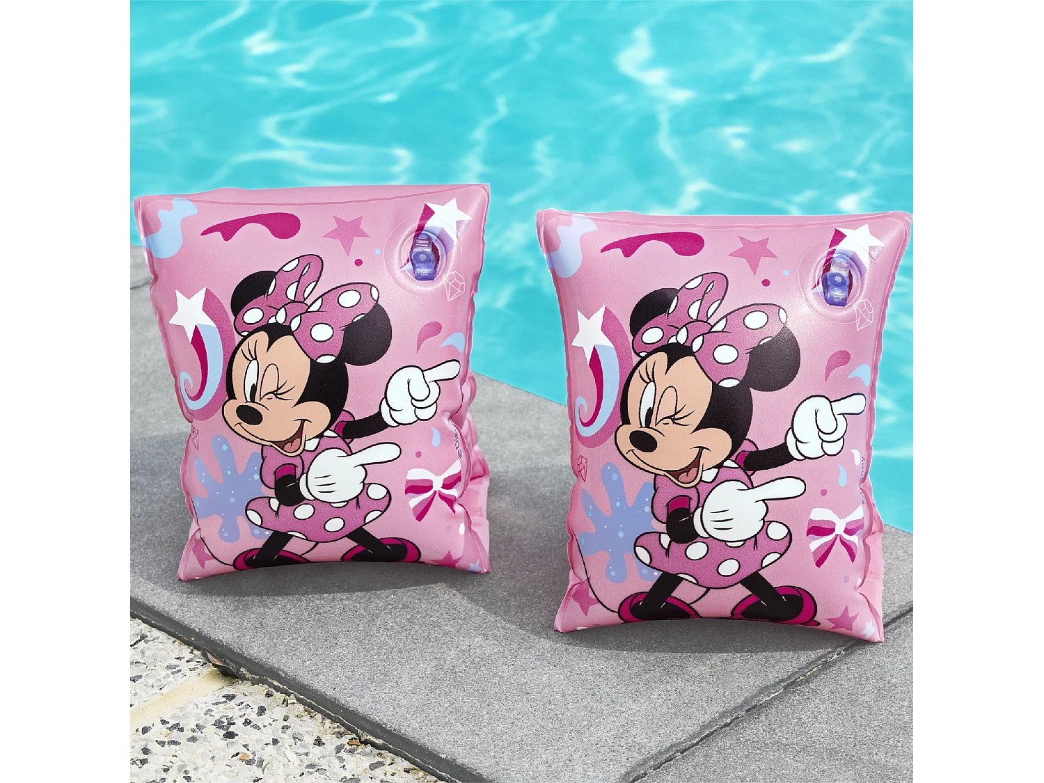 Braccioli Gonfiabili per Bambini da 3 a 6 Anni Bestway 17x12 cm Design di Minnie Mouse Doppia Camera D'Aria