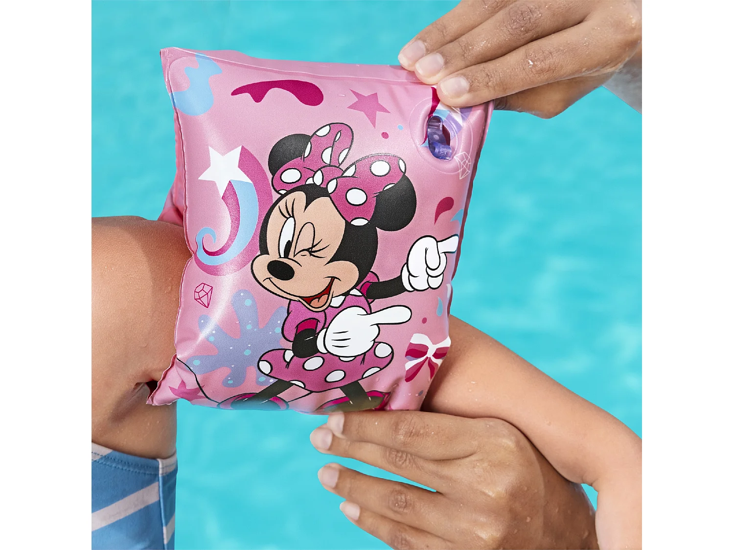 Braccioli Gonfiabili per Bambini da 3 a 6 Anni Bestway 17x12 cm Design di Minnie Mouse Doppia Camera D'Aria