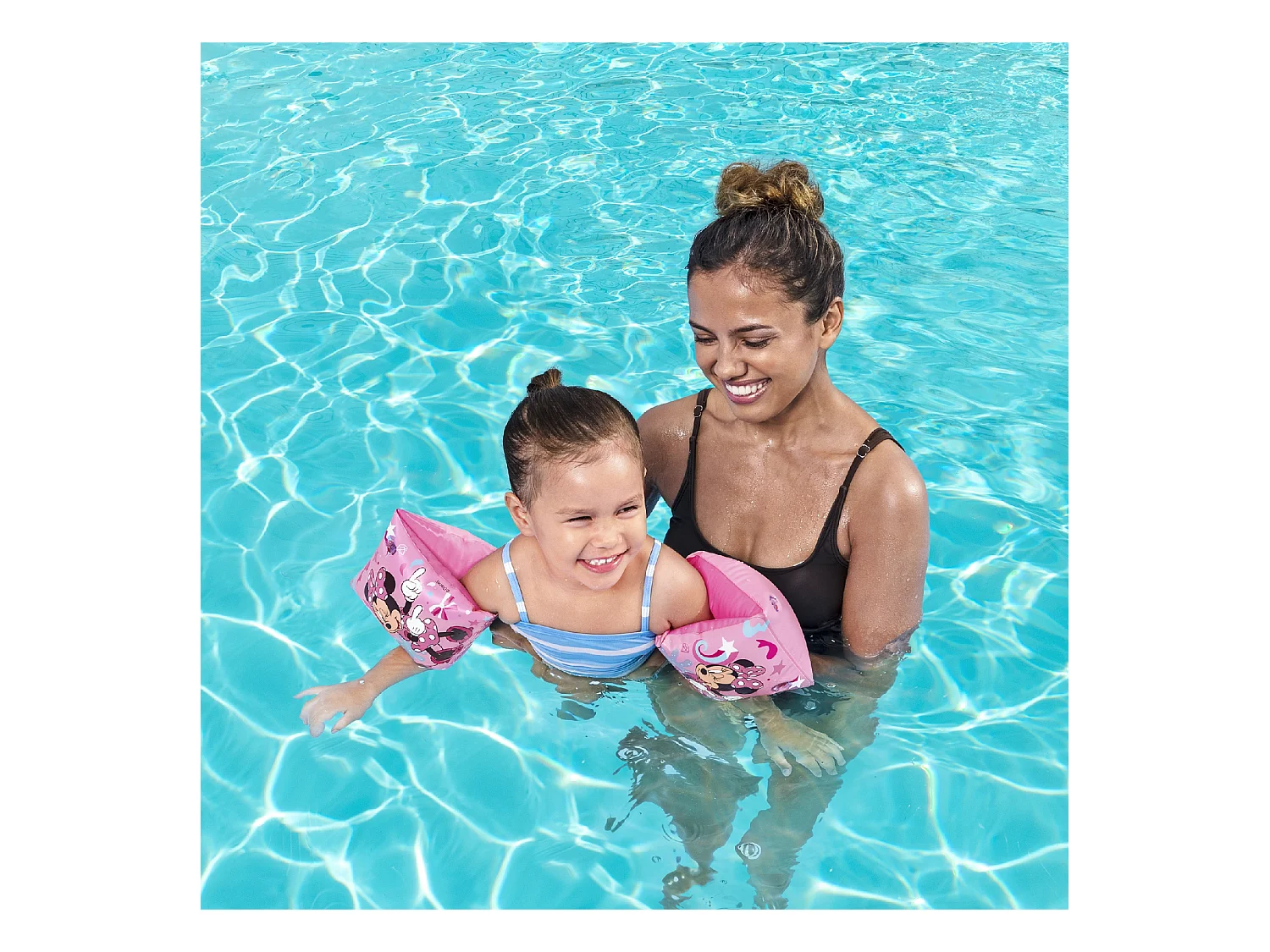 Brassards Gonflables pour Enfants de 3 à 6 ans Bestway 17x12 cm Design de Minnie Mouse Double Chambre à Air