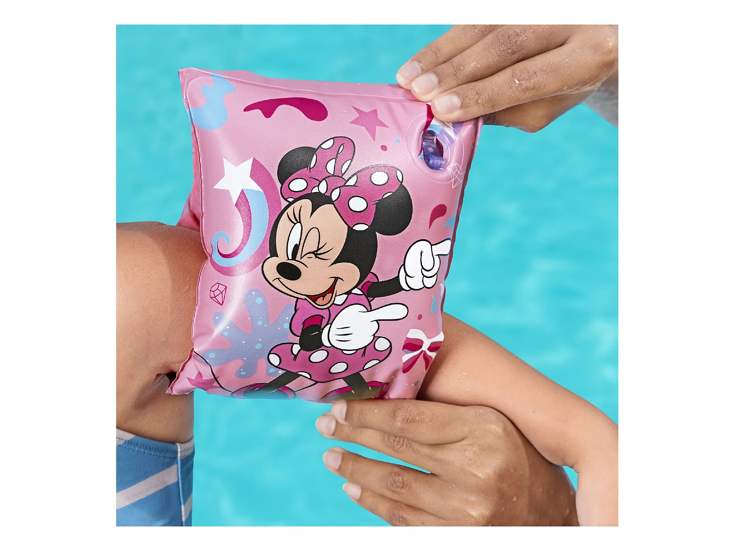 Brassards Gonflables pour Enfants de 3 à 6 ans Bestway 17x12 cm Design de Minnie Mouse Double Chambre à Air