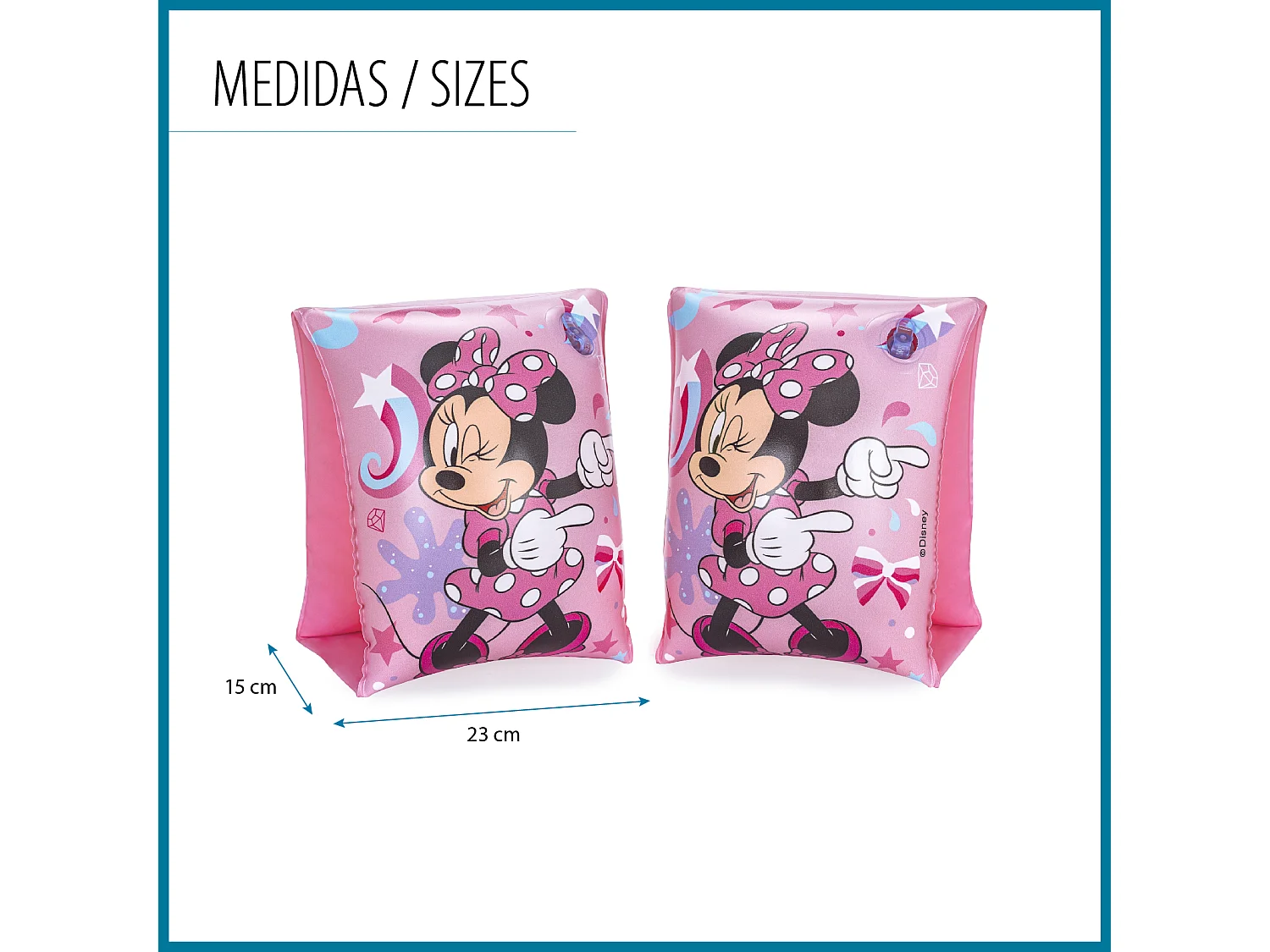 Braccioli Gonfiabili per Bambini da 3 a 6 Anni Bestway 17x12 cm Design di Minnie Mouse Doppia Camera D'Aria