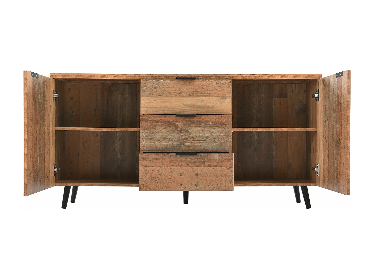 Meuble tv marron vintage,d140cm×h70cm