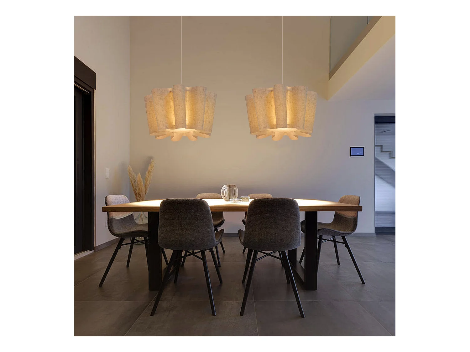 Suspension luminaire en plastique pour plafond de lanterne d70cm x h30cm