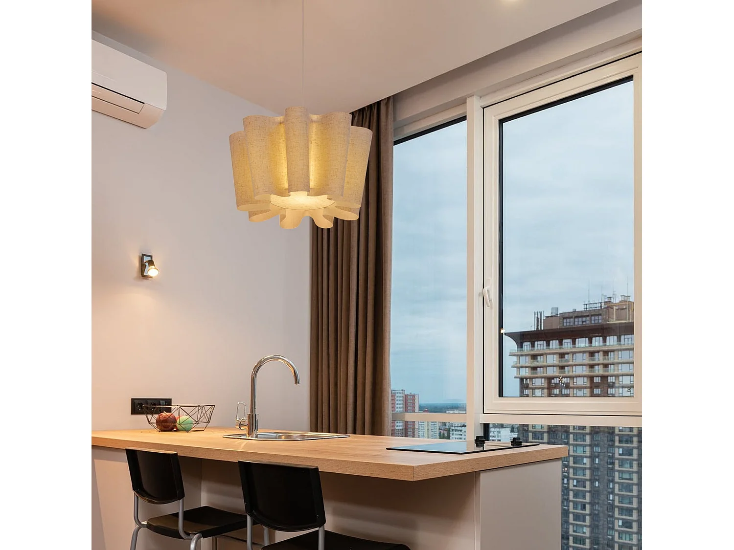 Suspension luminaire en plastique pour plafond de lanterne d40cm x h20cm