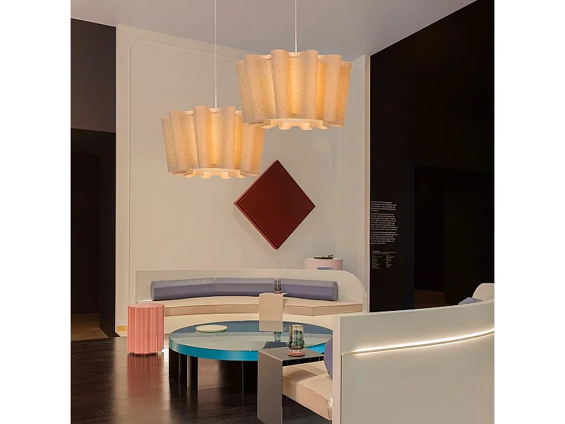 Suspension luminaire en plastique pour plafond de lanterne d80cm x h32cm