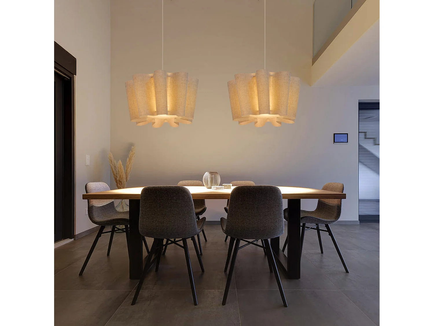 Suspension luminaire en plastique pour plafond de lanterne d80cm x h32cm