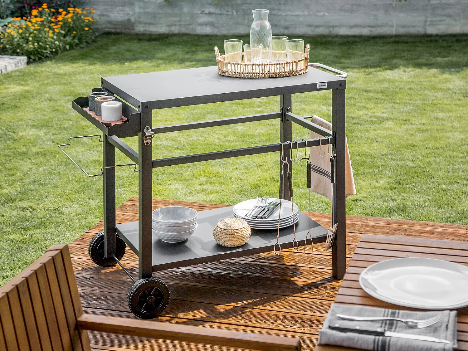 Chariot de service de jardin STALETTI Métal Noir