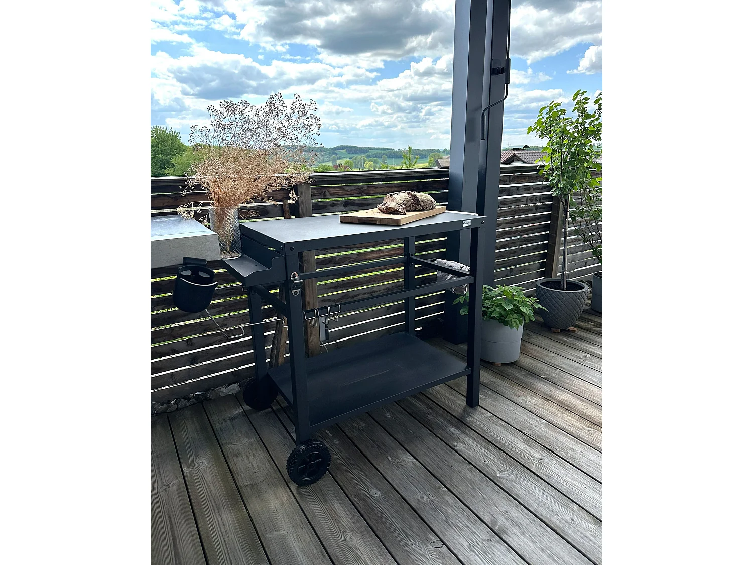 Chariot de service de jardin STALETTI Métal Noir