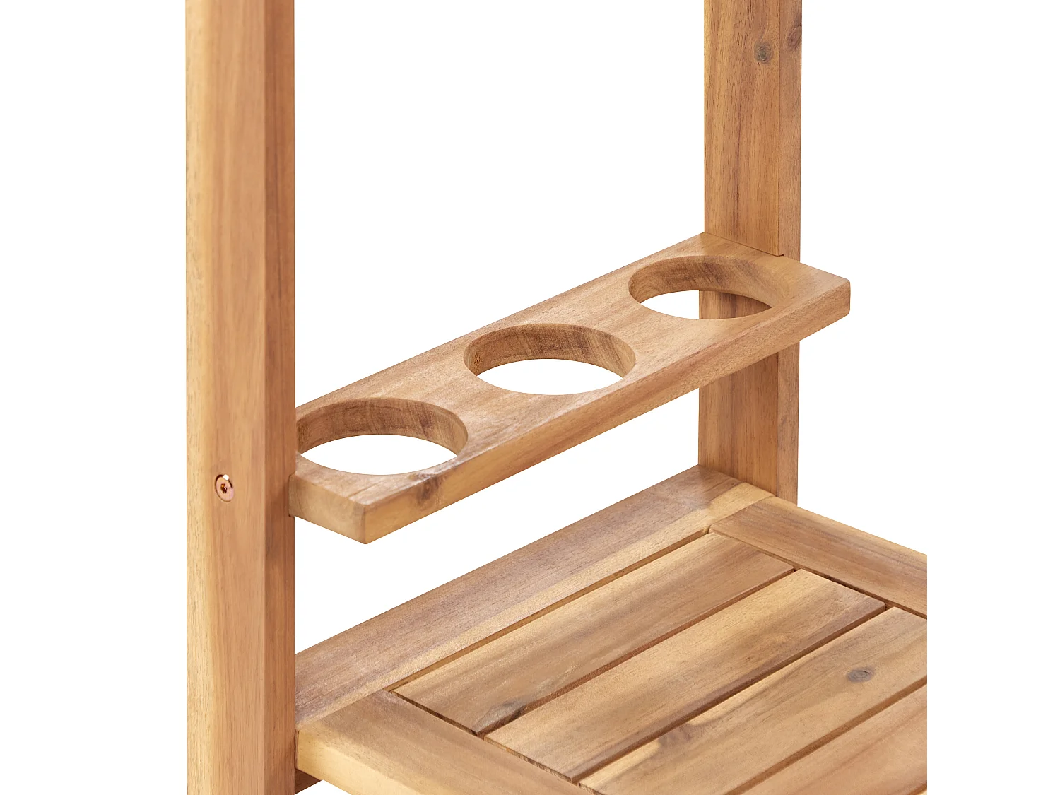 Chariot à boissons de jardin SASSARI II Bois d'acacia certifié Marron clair