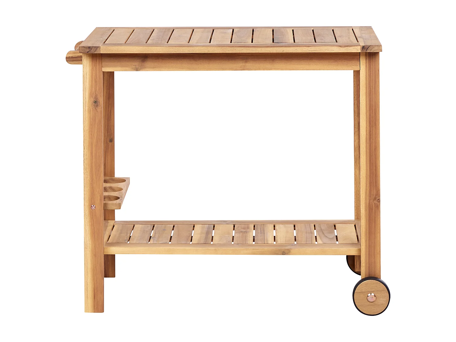 Carrello per bevande da giardino SASSARI II Legno di acacia certificato Marrone chiaro