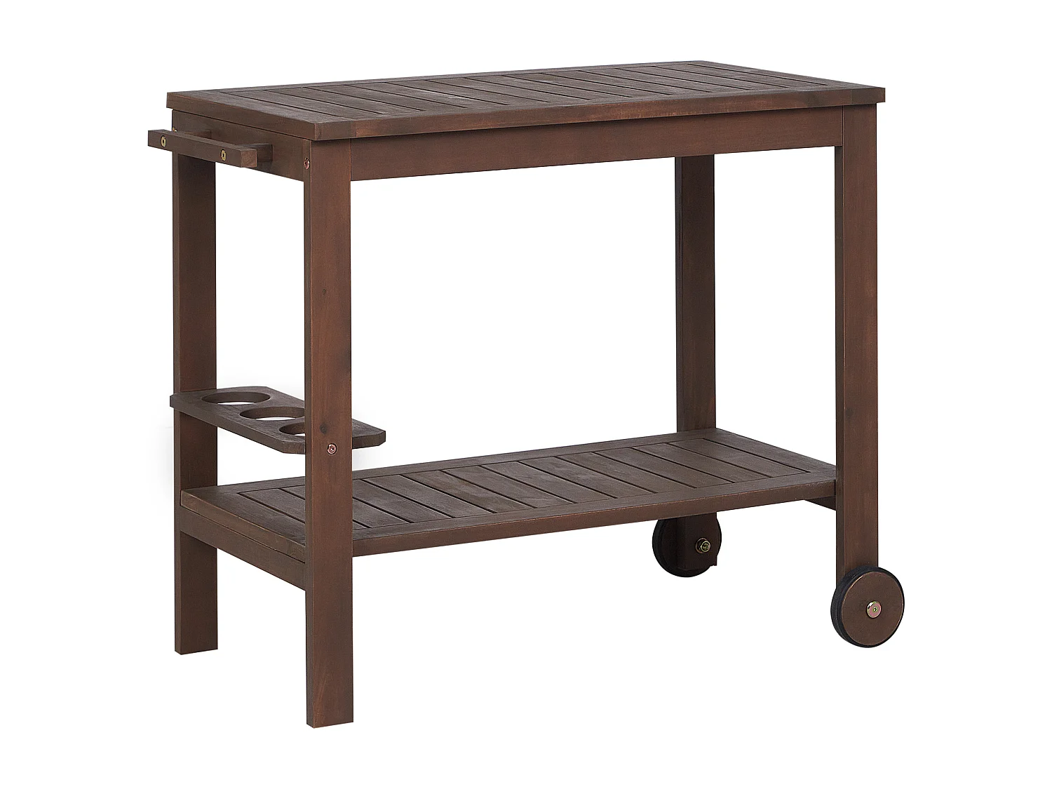 Chariot à boissons de jardin SASSARI Acacia Marron foncé