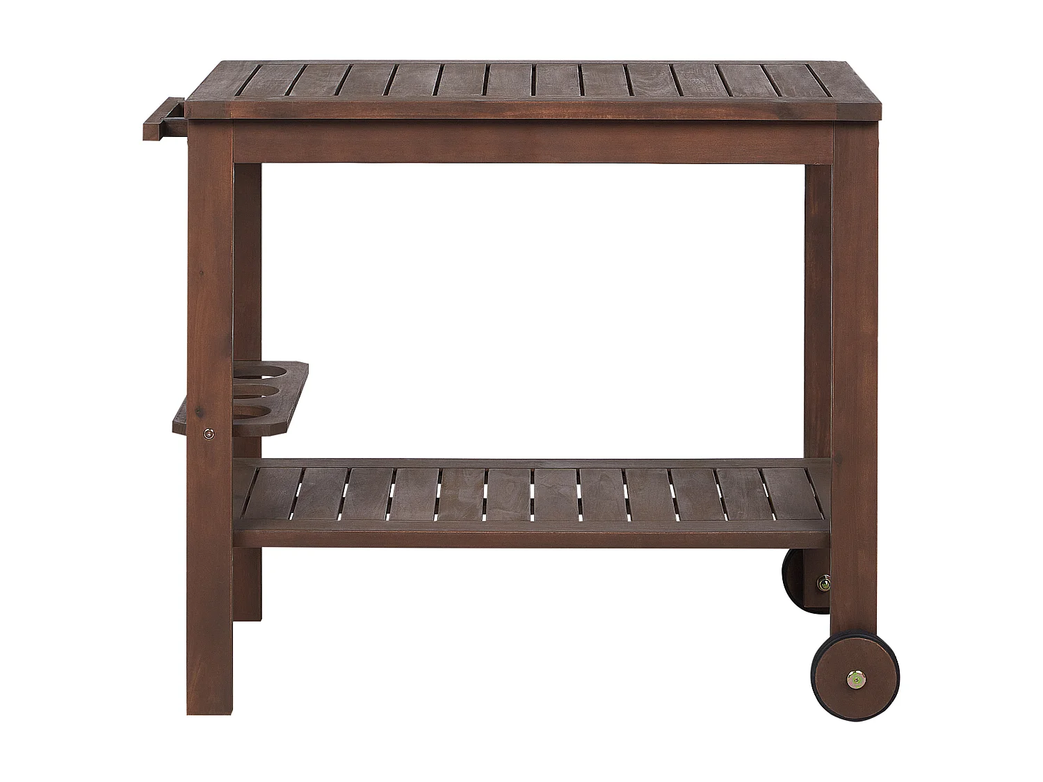 Chariot à boissons de jardin SASSARI Acacia Marron foncé