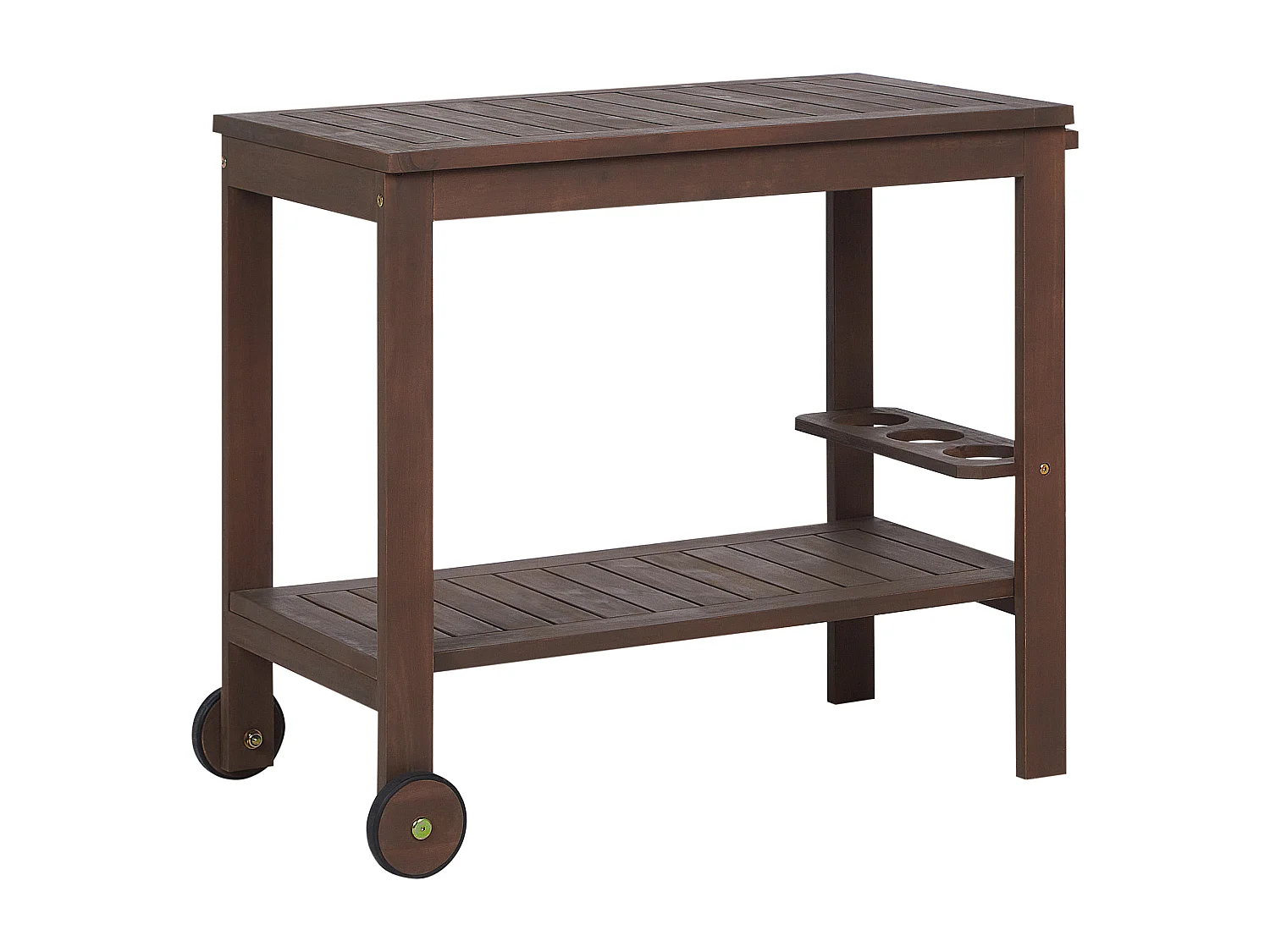 Chariot à boissons de jardin SASSARI Acacia Marron foncé